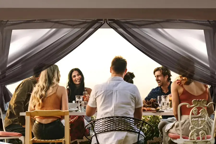 pop up gazebo with mosquito netting